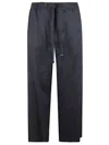 Max Mara Relaxed Fit Pants With Drawstring Waist In Blue