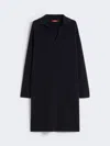 Max Mara Relaxed-fit Wool And Cashmere Dress In Blue