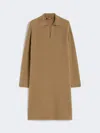 Max Mara Relaxed-fit Wool And Cashmere Dress In Brown