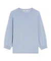 Max Mara Relaxed-fit Wool Yarn Sweater In Blue