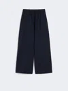 Max Mara Relaxed-fit Wool Yarn Trousers In Blue