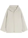 Max Mara Relaxed-fit Zip-up Sweater With Spacious Hood And Large Front Pockets In Gray