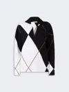 Max Mara Relaxed-cut Argyle Wool Yarn Sweater In Multi