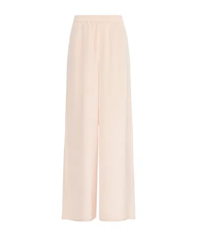 Max Mara Relaxed-fit Heavy Silk Trousers In Pink