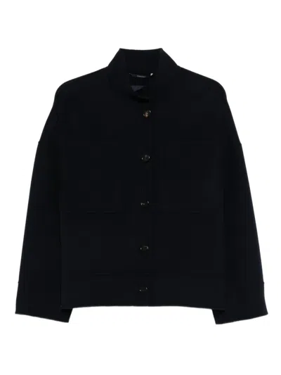 Max Mara Renna Button Jacket In Black