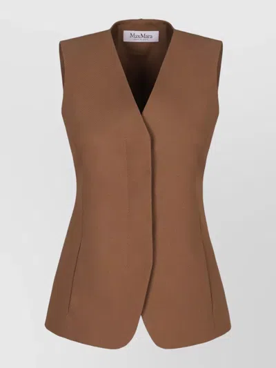 Max Mara Reno Tailored Single Breasted Vest V Neck