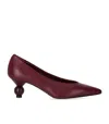 Max Mara Renza Burgundy Pump In Red