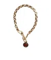 Max Mara Resin Detail Necklace In Yellow