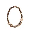 Max Mara Resin And Metal Chain Necklace In Yellow