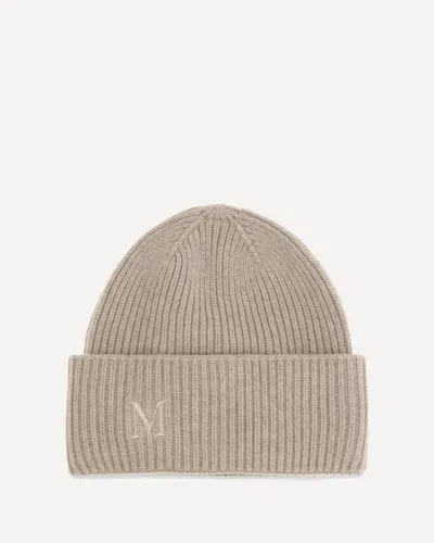 Max Mara Ribbed-knit Cashmere Beanie Hat In Brown