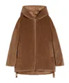 Max Mara Reversible Alpaca And Wool Padded Jacket In Brown