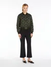 Max Mara Reversible Bomber Jacket In Water-resistant Canvas In Kaki