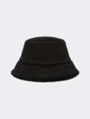 Max Mara Reversible Camel And Teddy Fabric Cloche Hat In Black