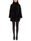 Max Mara Reversible Coat In Black
