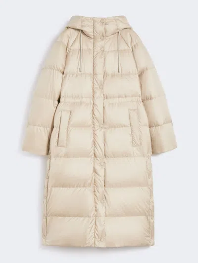 Max Mara Reversible Down Jacket In Water-repellent Canvas In Neutral