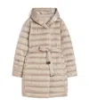 Max Mara Reversible Down Jacket In Water-repellent Satin - Beige In Neutral