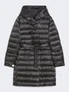 Max Mara Reversible Down Jacket In Water-repellent Satin In Black