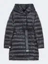 Max Mara Reversible Down Jacket In Water-repellent Satin In Black