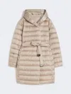 Max Mara Reversible Down Jacket In Water-repellent Satin In Brown