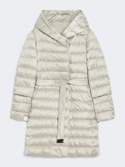 Max Mara Reversible Down Jacket In Water-repellent Satin In Light