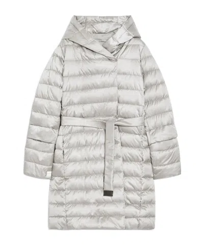 Max Mara Reversible Down Jacket In Water-repellent Satin - Sand