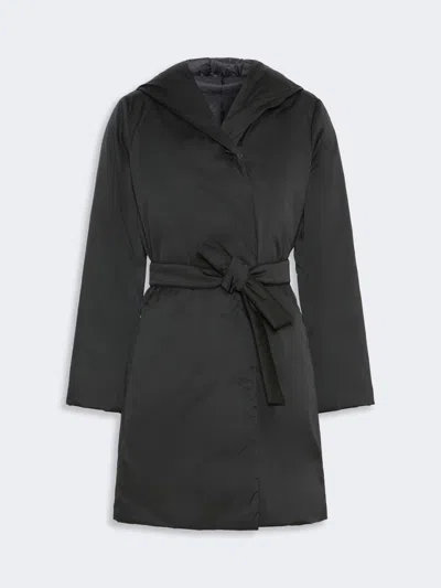 Max Mara Reversible Down Jacket In Water-repellent Taffeta In Black