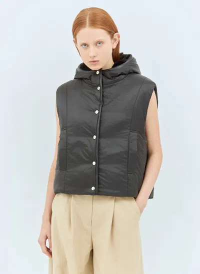 Max Mara Reversible Gilet In Black