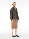 Max Mara Reversible Jacket In Water-resistant Technical Canvas In Kaki