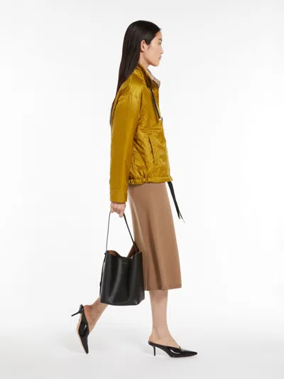 Max Mara Reversible Jacket In Water-resistant Technical Canvas In Brown