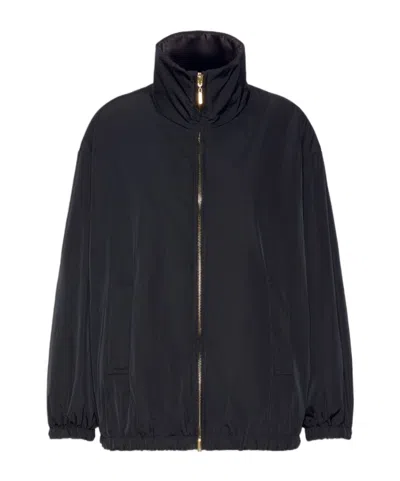 Max Mara Reversible Padded Bomber Jacket In Black