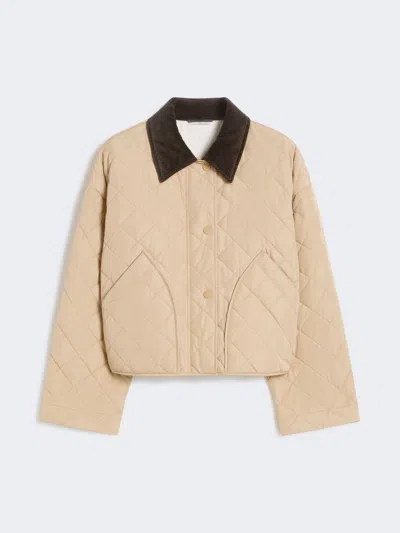 Max Mara Reversible Padded Jacket In Water-repellent Fabric In Brown