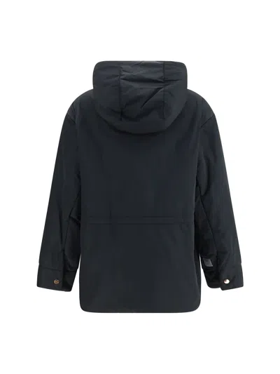 Max Mara Reversible Padded Parka In Black