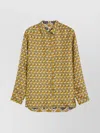 Max Mara Double-sided Printed Silk Shirt In Blue