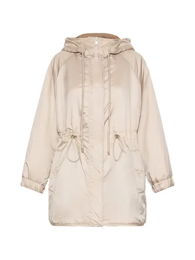 Max Mara Reversible Quilted Coat In Neutral