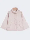 Max Mara Reversible Water-repellent Canvas Jacket In Pink