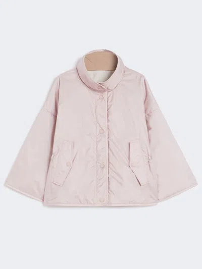 Max Mara Reversible Water-repellent Canvas Jacket In Pink