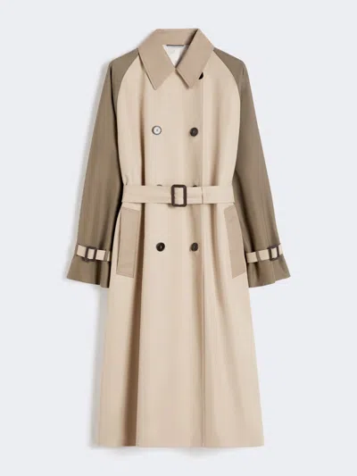 Max Mara Reversible Water-repellent Gabardine Trench Coat In Neutral