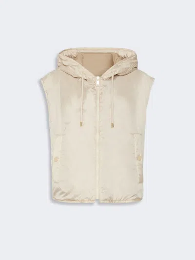 Max Mara Reversible Water-repellent Canvas Padded Gilet In Neutral
