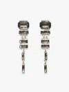 Max Mara Rhinestone Drop Earrings In Dark Grey