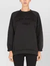Max Mara Rhinestone Embellished Crew Neck Sweatshirt In Black