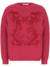 Max Mara Tyrian Purple Wool Blend Sweater In 粉色