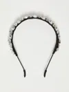 Max Mara Rhinestone Headband In Optical White