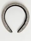 Max Mara Rhinestone Headband In Optical White