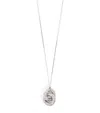 Max Mara Rhinestone Pendant Necklace In Metallic