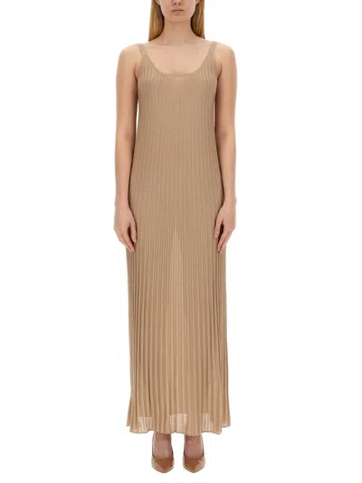 Max Mara Rhythm Piano Dress In Neutral