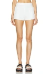 Max Mara Riad Cotton-blend Mini Shorts In White