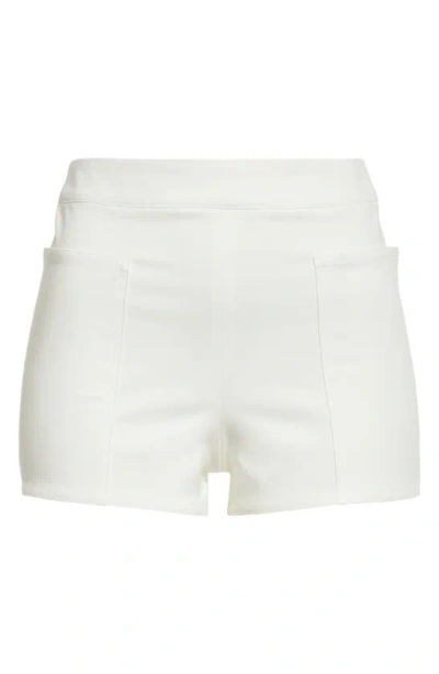 Max Mara Riad Cotton-blend Mini Shorts In White