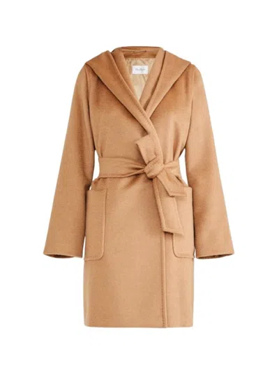 MAX MARA MAX MARA "RIALTO" BELTED HOODIE CLASSIC COAT