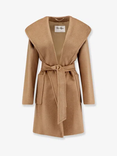 Max Mara Rialto Camel Hair Coat In Brown