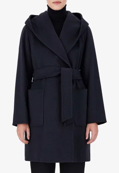 MAX MARA RIALTO CAMEL WOOL BELTED ROBE COAT